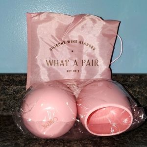 Set of 2 Silicone wine glasses